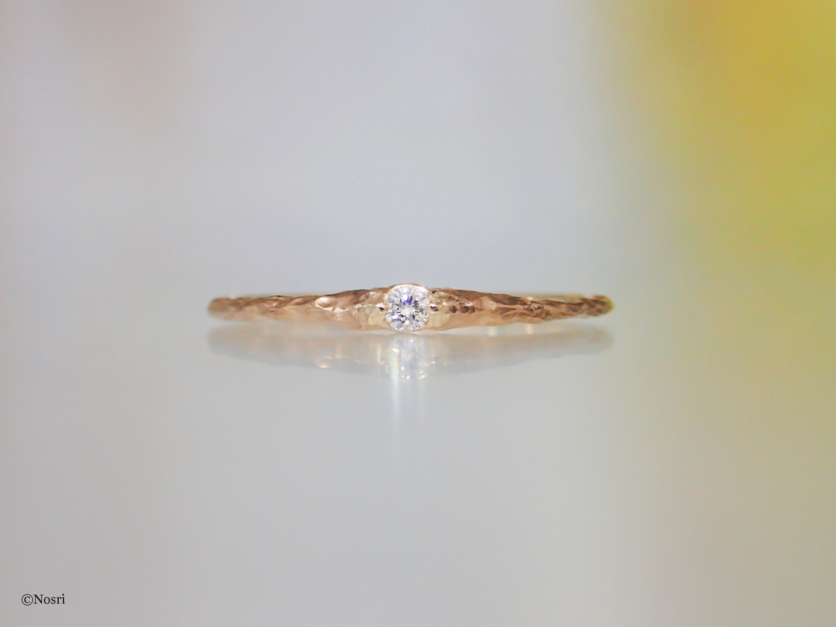 エルフィン ラウンド リング〔K10 ホワイトダイヤモンド〕