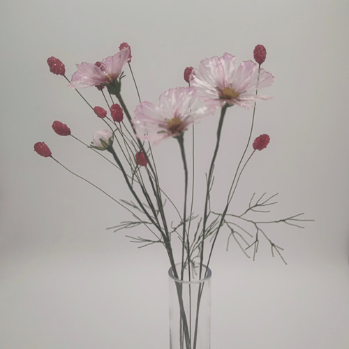 こんそめです♪ピンク系の花かごです♪ディップフラワー(アメリカンフラワー) こんそめです♪ピンク系の花かごです♪ディップフラワー