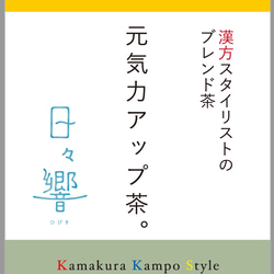 元気力アップ茶。（熱湯を注ぐだけ。ティーバッグタイプ10P入り）漢方スタイリストのブレンド茶シリーズ 3枚目の画像