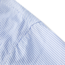 春秋新品 長袖ラペルシャツ メンズ コットン 青と白のストライプ レトロ カーディガンシャツ ゆったり トップス 7枚目の画像