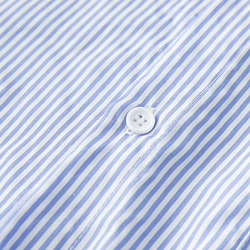 春秋新品 長袖ラペルシャツ メンズ コットン 青と白のストライプ レトロ カーディガンシャツ ゆったり トップス 11枚目の画像