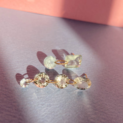 Prana gem drops ✴︎滴る宝石のしずく✴︎アクアマリン ✴︎グリーンアメジスト✴︎k14gf 3枚目の画像
