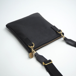 拉鍊手拿包（暹羅貓/繪圖系列）單色真皮智慧型手機迷你肩背包 第9張的照片