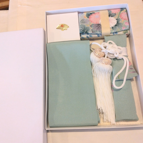 花嫁和装小物　重ね衿　筥迫　懐剣　ブルー　水色 世界で1つ 】正絹 花嫁懐剣 筥迫 重ね衿 3点セット 手描友禅 水