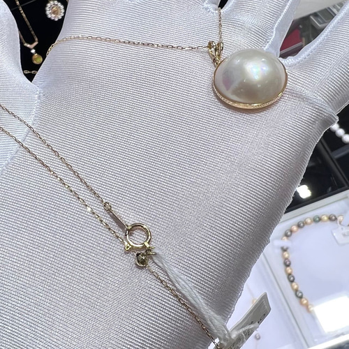 天然 マベパール ネックレス k18 ネックレス・ペンダント 天然石 天然 マベパール ネックレス k18 ネックレス・ペンダント 天然石