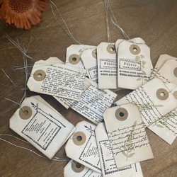 コーヒー染めタグ40枚 タグ・台紙 きまぐれハウスM 通販 15085547