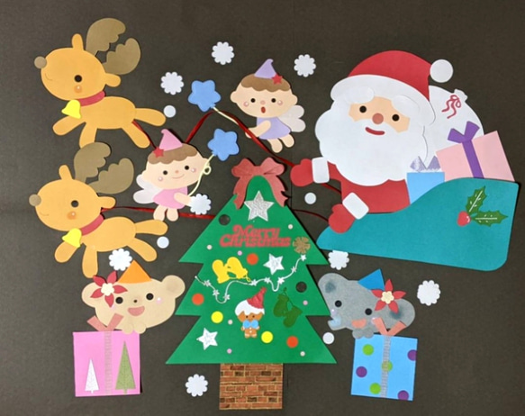 ブリキ看板A4】サンタクロース バイク☆クリスマス飾りブリキ看板