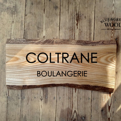 オーダー看板製作 40cm幅】クラシック木製看板 / 自然塗装 表札