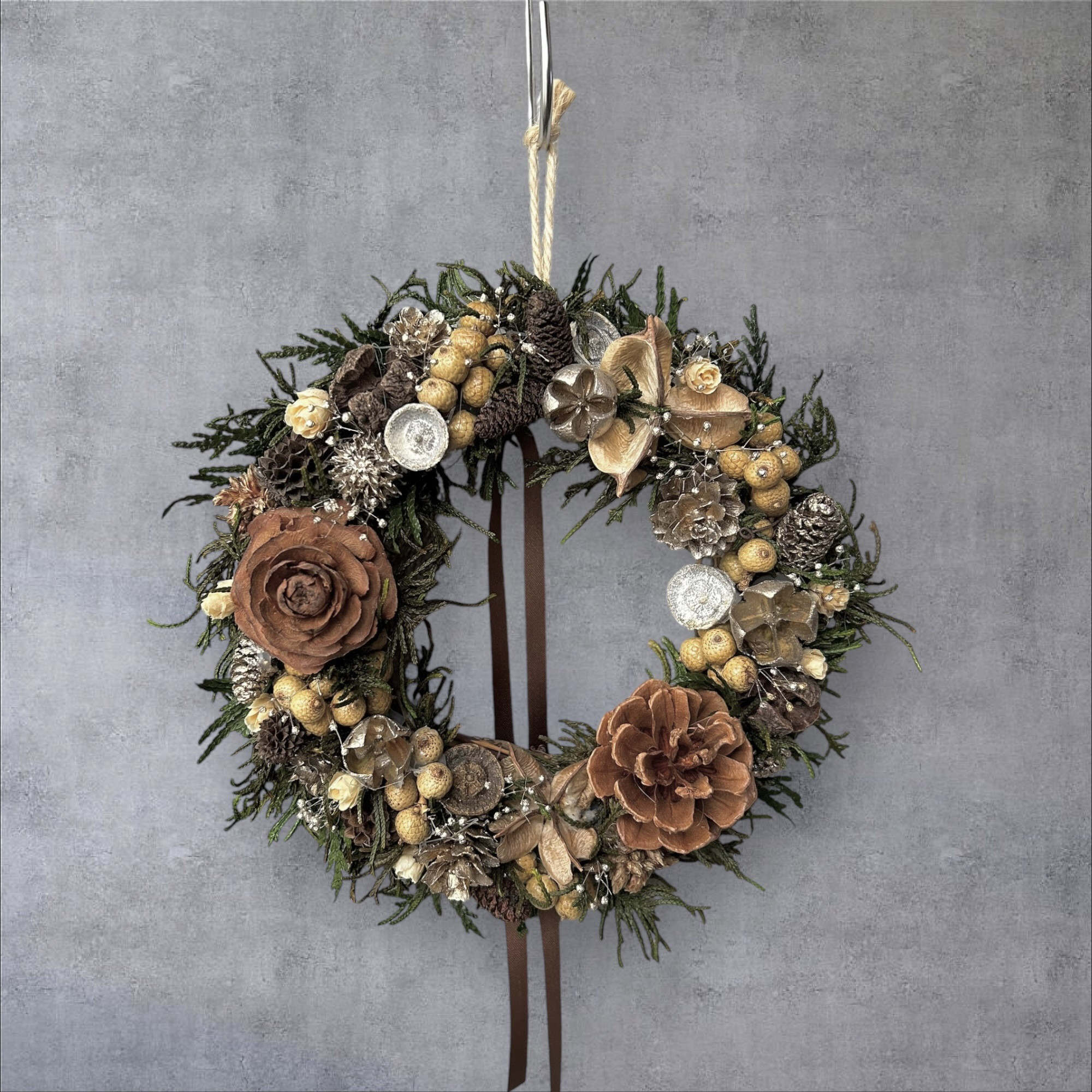 木の実セット　クリスマス花材　クールカラー