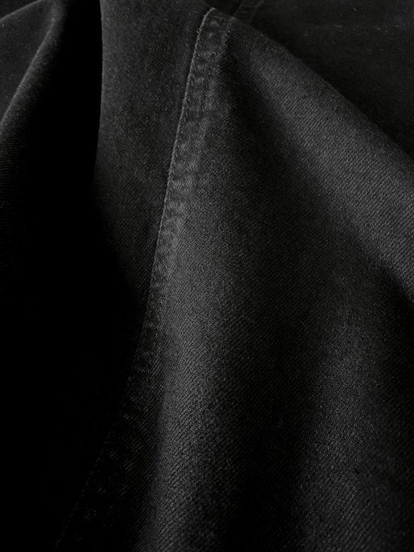 04 Vネック・ペンシルジャンパースカート　デニム　ブラック　エクリュ 16枚目の画像