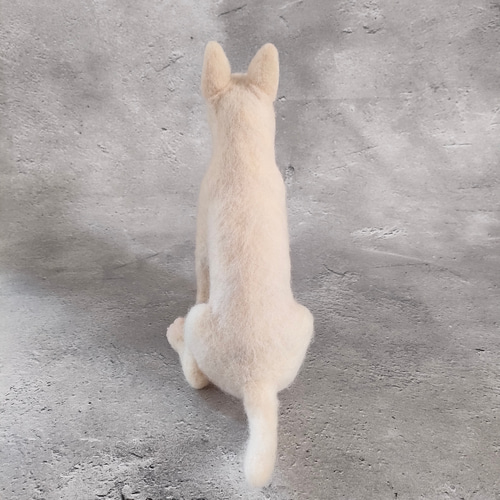 羊毛フェルト 新・ブルテリアさん 羊毛フェルト 羊毛わんこ 福や