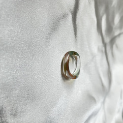 秋　落ち葉　ニュアンス　リング　ガラスリング　指輪 5枚目の画像