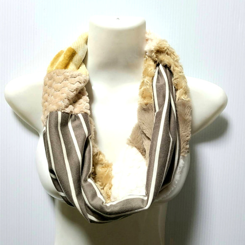 ハンドメイド ひねりスヌードNo.3 ネックウォーマー マフラー 通勤通学