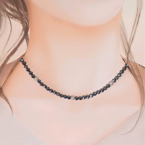 ネックレス〈4mm玉〉高純度テラヘルツ鉱石・ 北投石・ 北海道産 ネックレス〈4mm玉〉高純度テラヘルツ鉱石・ 北投石・ 北海道産