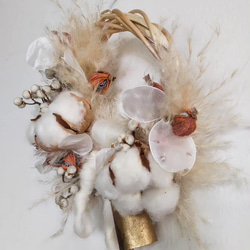 Dried flowers wreath / Shell ginger 5枚目の画像