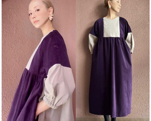 【美品】RATA 作家 渋くて格好良い大人のワンピース RATAさんの渋くて格好良い大人のワンピース