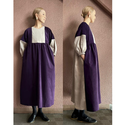RATA❤️長度可以選擇❣️復古氣息❤️成人別緻蓬鬆連身裙❤️成人紫色 第3張的照片