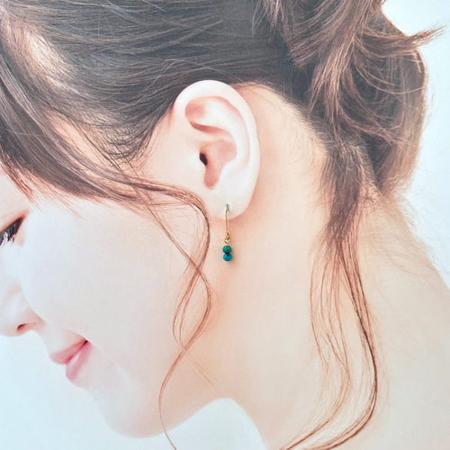 ターコイズ 小さな天然石 ピアス／イヤリング ピアス（スタッド・一粒 