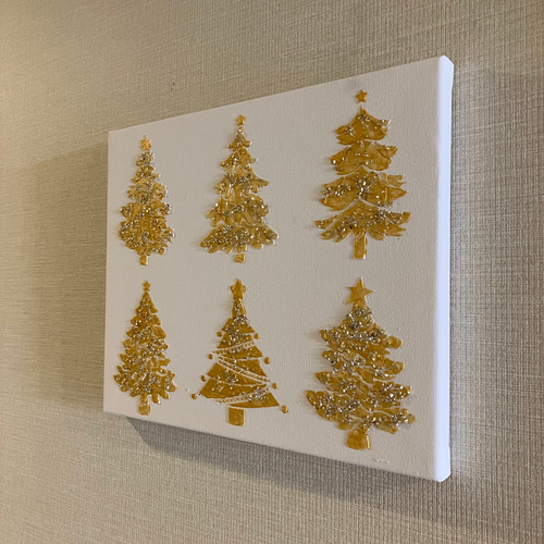 テクスチャーアート 〜クリスマスツリー gold〜 絵画 R.art 通販