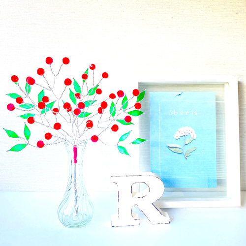 ワイヤークラフト・ワイヤーアート☆オリジナルフラワーリースの