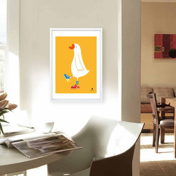 スニーカー　鳥　イラスト　ポスター　A4 A3 A2 A1　アートポスター　全作オリジナル　アートsei検索　1464 4枚目の画像
