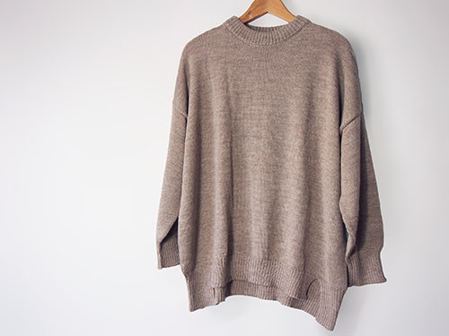 ベビーアルパカ100%セーター ベージュ