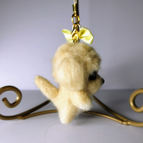 羊毛フェルト マルプーのぷちマルプーストラップ 羊毛フェルト Hand