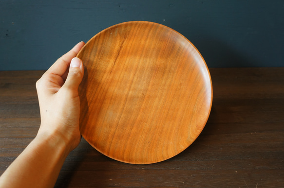 【木　皿　木製　食器】＃014　ヤマザクラ　アウトレット価格 2枚目の画像