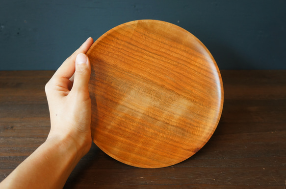 【木　皿　木製　食器】＃053　ヤマザクラ 2枚目の画像