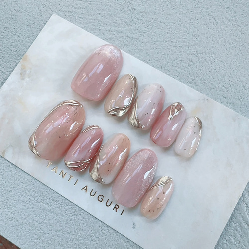 ピンクニュアンス ネイルチップ ニュアンス×ピンクネイル- ネイルチップ(つけ爪)専門店ミチネイル