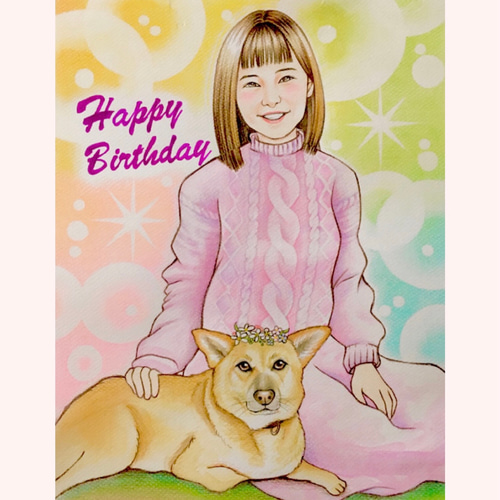 似顔絵 イラスト ウェルカムボード ドレス 結婚式 還暦 米寿