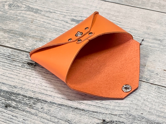 ✉L.A.N's  CCB  leather case ✉【牛革　スムース　オレンジ系】 5枚目の画像