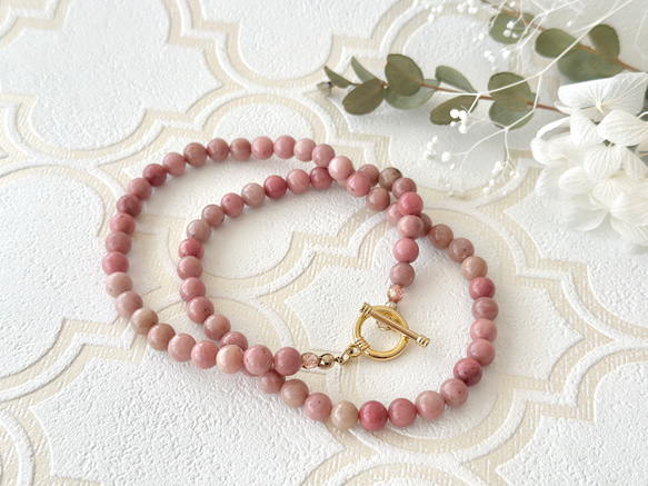 【Necklace mistypink 】ミスティピンクのネックレス ローズ  Creema限定母の日2024 3枚目の画像