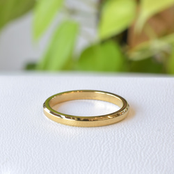 【1本価格】幸せのイエローゴールドカラーリング 刻印無料 金属アレルギー対応サージカルステンレス ラッピング プレゼント 1枚目の画像