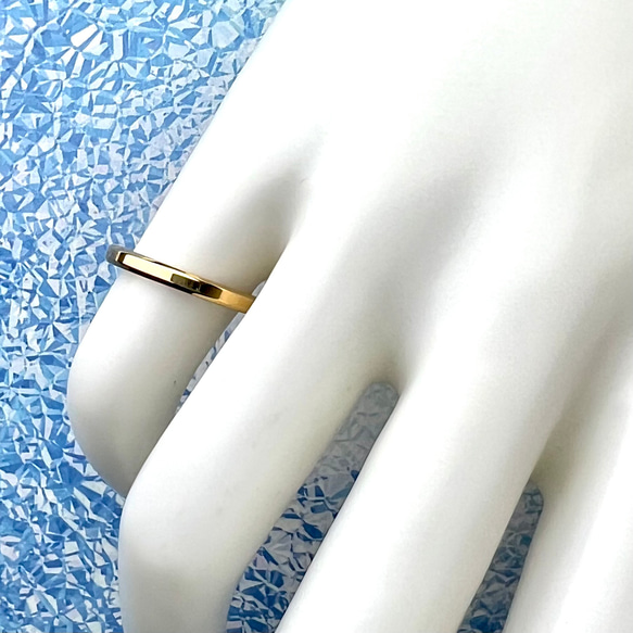 【1本価格】幸せのイエローゴールドカラーリング 刻印無料 金属アレルギー対応サージカルステンレス ラッピング プレゼント 3枚目の画像