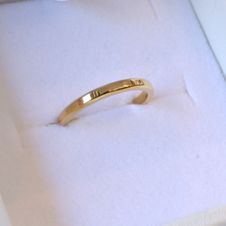 【1本価格】幸せのイエローゴールドカラーリング 刻印無料 金属アレルギー対応サージカルステンレス ラッピング プレゼント 2枚目の画像