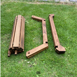 木製コット（ワンちゃん猫ちゃん用）｜アウトドア キャンプ ペット用 折畳み可能 3枚目の画像