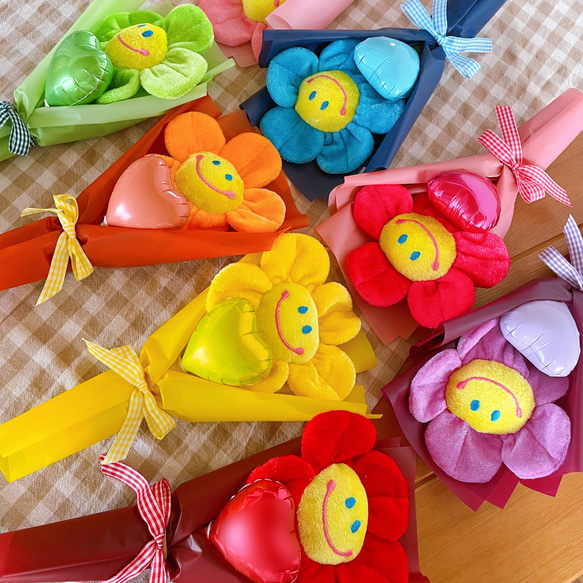 bunnymuuのぬいぐるみ花束〜一輪ブーケM×バルーン〜 その他雑貨