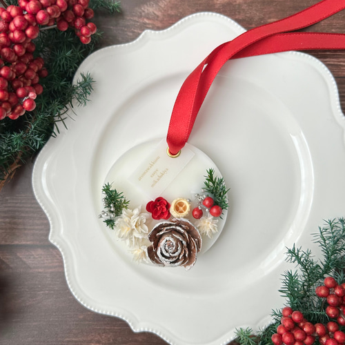 クリスマス シダーローズのアロマワックスサシェ ︎/ 選べる香り