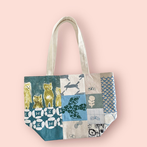 ミナペルホネン Lサイズ パッチワーク トートバッグ minaperhonen