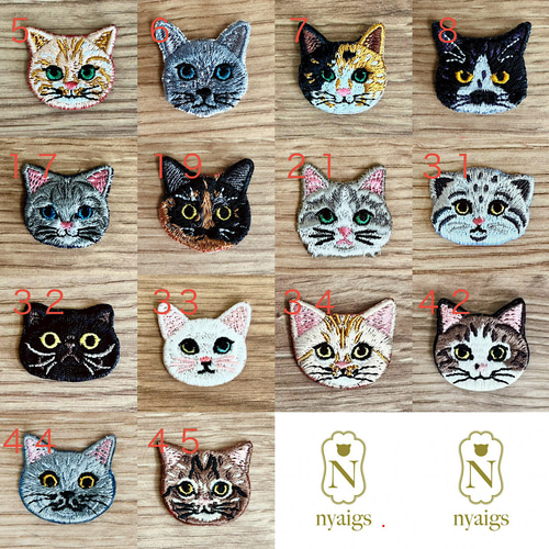 人気/ おめかし猫さんのブローチ♫ CAT Embroidery Brooch ブローチ