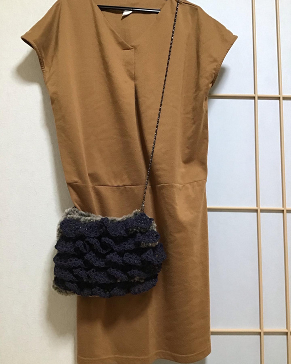 ジョリーフルール　コラコラ＆メゾンド　25㎝両サイドフリルショルダーバック フリルショルダーバッグ【商品番号:2301-3】 ショルダーバッグ