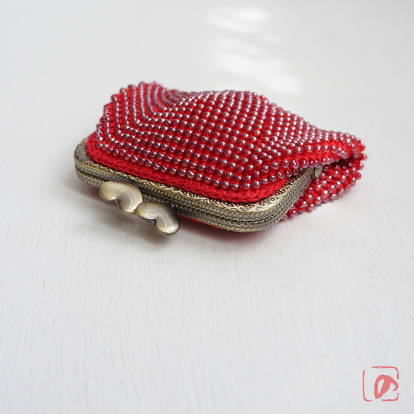 Ba-ba handmade Beads crochet square pouch No.1909 第4張的照片