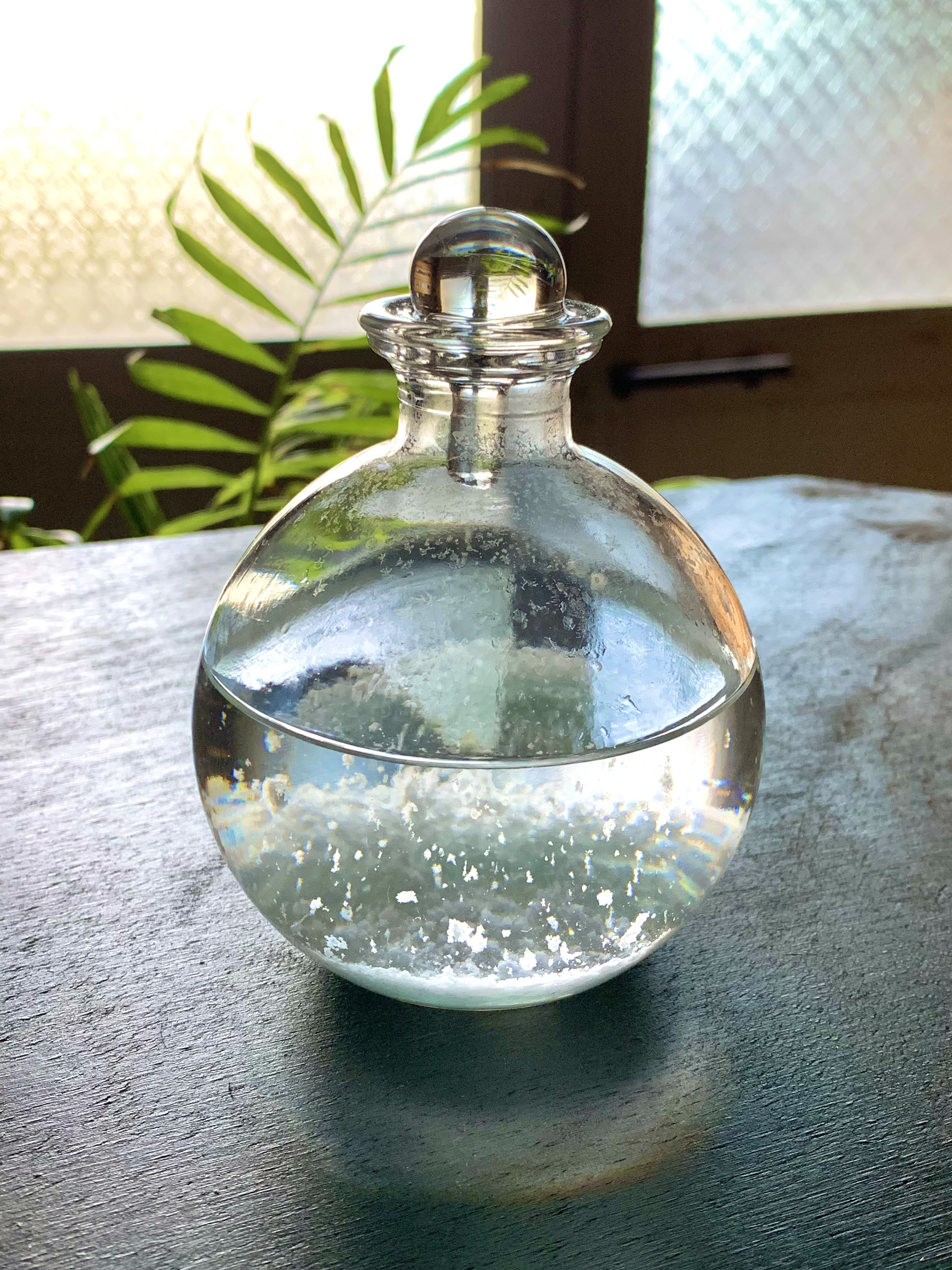 no.0317 曇天 藍と翠の吹きガラス 一点物 no.0317 曇天 藍と翠の