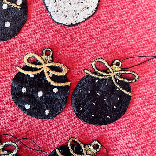クリスマスボール刺繍オーナメント10個セット その他インテリア クリスマスボール刺繍オーナメント10個セット その他インテリア