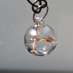 ガラスの浮き球ネックレス（オレンジ系） 8枚目の画像