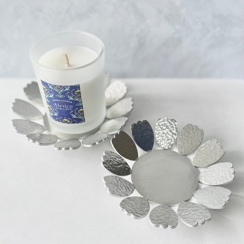 専用　ハマースレイ ホリー　キャンドル スタンド アルミフラワーディスプレイプレートM キャンドルホルダー