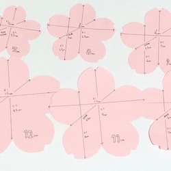 ①重ね白桜『７ｃｍ』桜の花びら　コメントカード　メッセージカード 　６枚セット 3枚目の画像