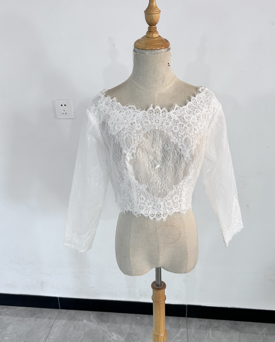 ウエディングドレス レース 長袖 ボレロ トップスのみ　 結婚式/披露宴 2次会
