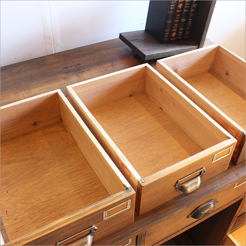ダメージ品　アンティーク家具　昭和レトロ　木製片袖デスク　ワークデスク　机) ヴィンテージ ケヤキ材 片袖机 大正昭和の木製デスク